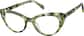 Angle view of Cat-Eye Glasses 4470239 in Green Tortoiseshell thumbnail