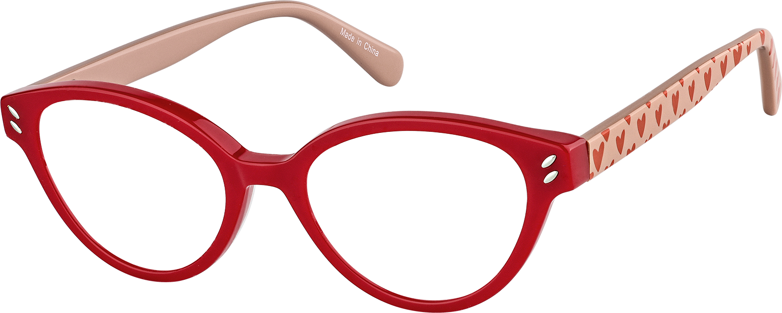 ZEAL kaori BOYS＆GIRLS Red Kids' Square Glasses #4476218 | Zenni Optical