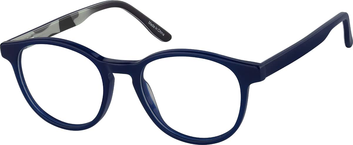 Angle view of Kids' Square Glasses 4470616 in Blue