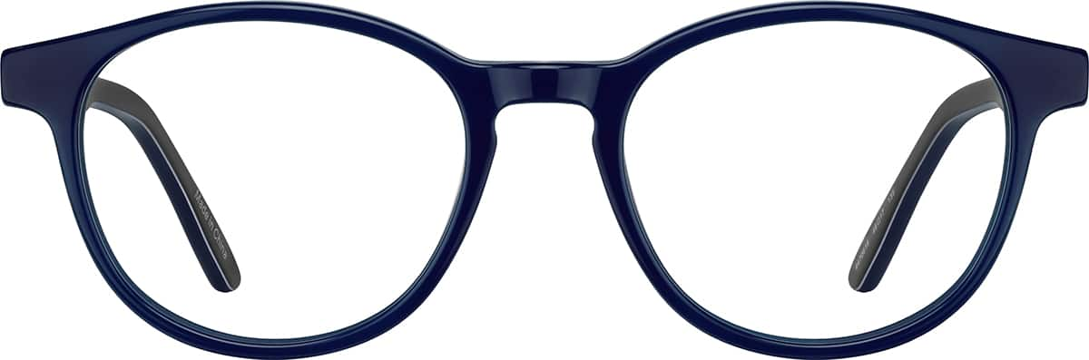 Front view of Kids' Square Glasses 4470616 in Blue