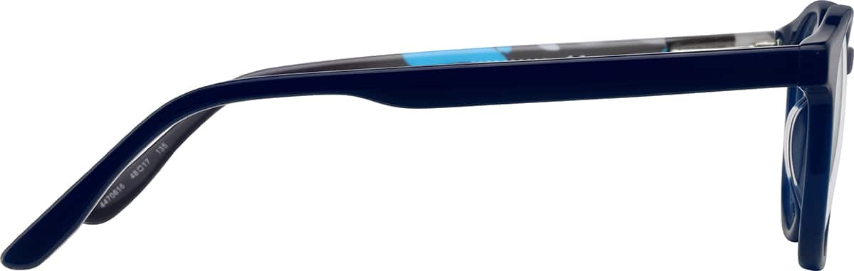 Side view of Kids' Square Glasses 4470616 in Blue