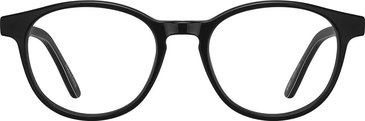 Front view of Kids' Square Glasses 4470621 in Black