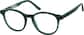 Angle view of Kids' Round Glasses 4470624 in Green thumbnail