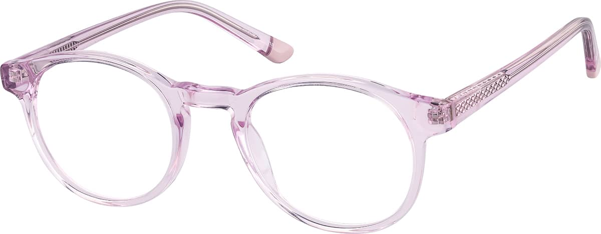 Angle view of Kids' Round Glasses 4470819 in Pink