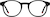Front view of Kids' Round Glasses 4470821 in Black thumbnail