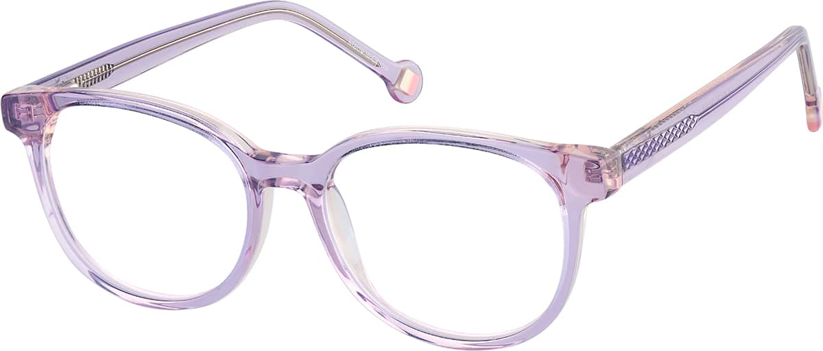 Angle view of Kids' Square Glasses 4470917 in Purple