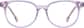 Front view of Kids' Square Glasses 4470917 in Purple thumbnail
