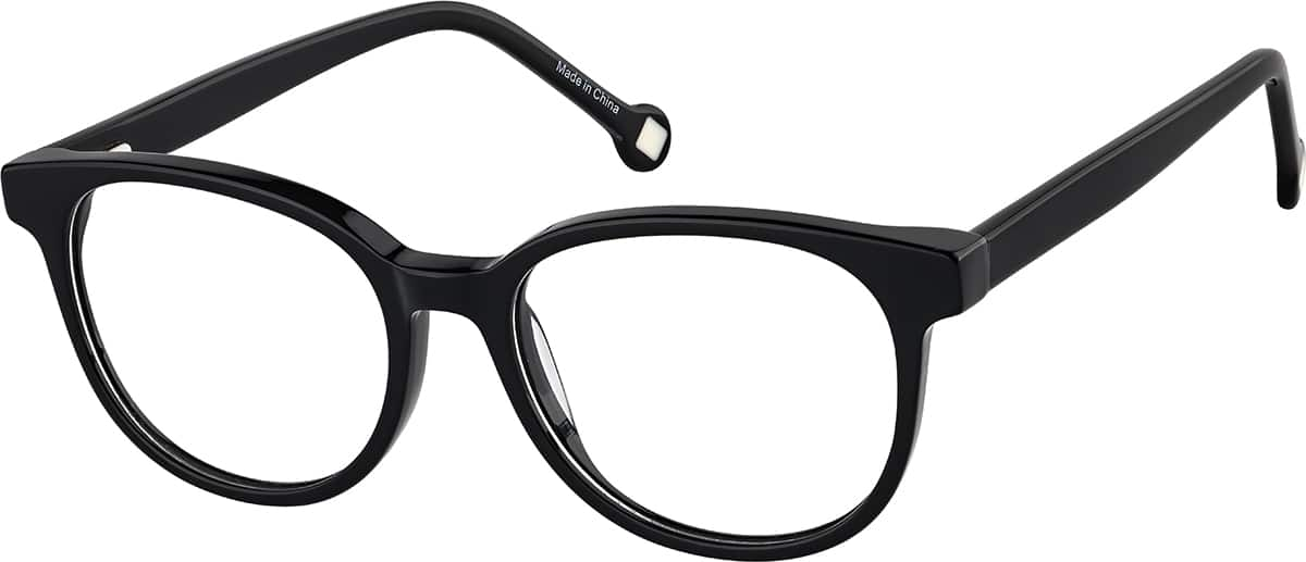 Angle view of Kids' Square Glasses 4470921 in Black