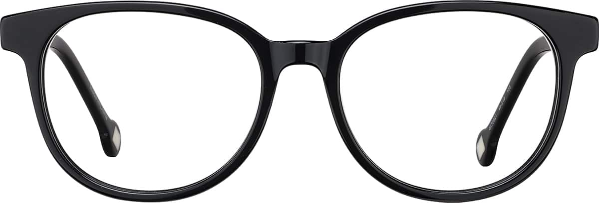 Front view of Kids' Square Glasses 4470921 in Black