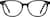 Front view of Kids' Square Glasses 4470921 in Black thumbnail