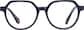 Front view of Kids' Geometric Glasses 4471016 in Blue thumbnail