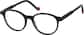 Angle view of Kids' Round Glasses 4471121 in Black thumbnail