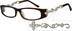 Rectangle Glasses 447115 in Brown