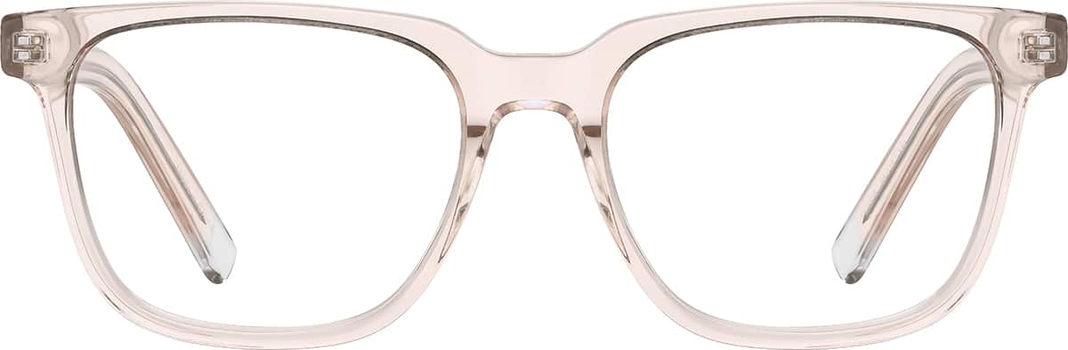 Front view of Kids' Rectangle Glasses 4471319 in Brown