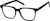 Angle view of Kids' Rectangle Glasses 4471321 in Black thumbnail