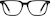 Front view of Kids' Rectangle Glasses 4471321 in Black thumbnail