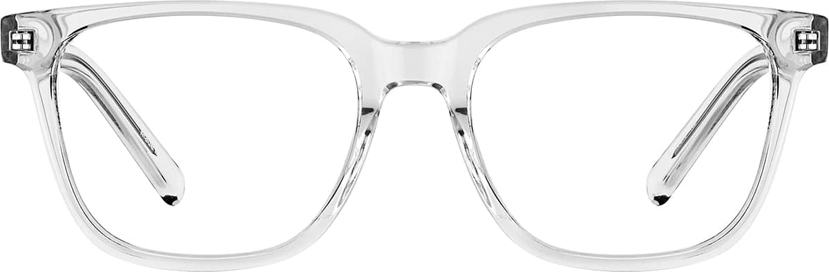 Front view of Kids' Rectangle Glasses 4471323 in Clear