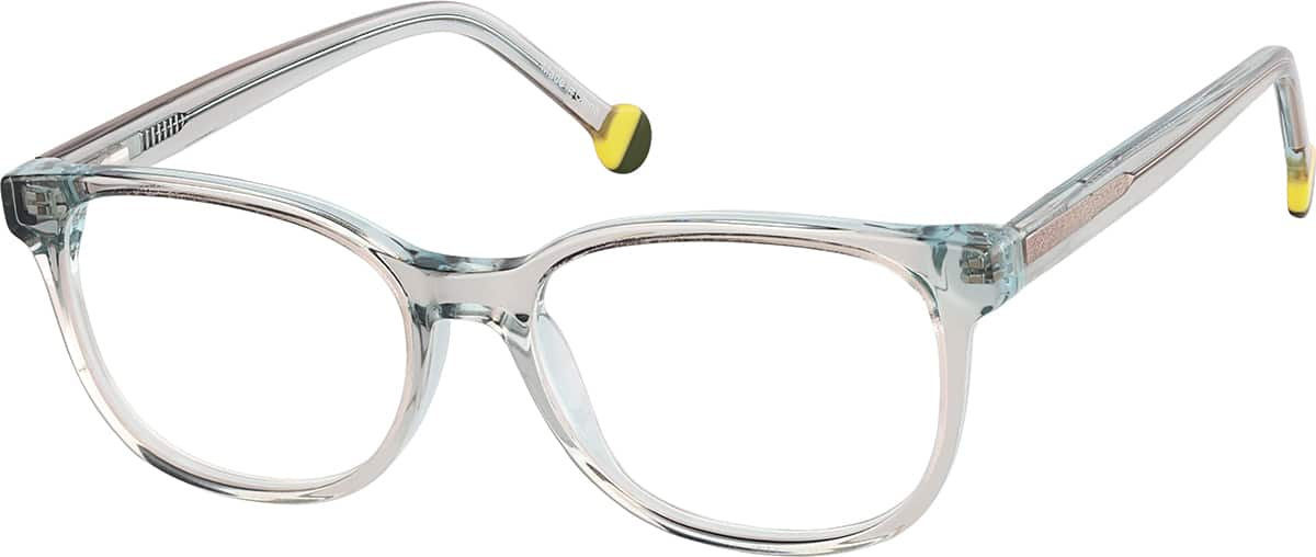 Angle view of Kids' Rectangle Glasses 4471412 in Gray