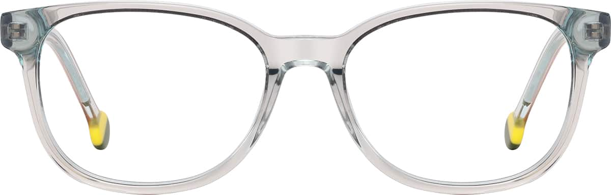 Front view of Kids' Rectangle Glasses 4471412 in Gray