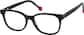 Angle view of Kids' Rectangle Glasses 4471421 in Black thumbnail