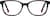 Front view of Kids' Rectangle Glasses 4471421 in Black thumbnail