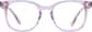 Front view of Kids' Square Glasses 4471517 in Purple thumbnail
