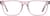 Front view of Rectangle Glasses 4471619 in Pink thumbnail
