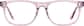 Front view of Rectangle Glasses 4471619 in Pink thumbnail
