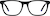 Front view of Rectangle Glasses 4471621 in Black thumbnail