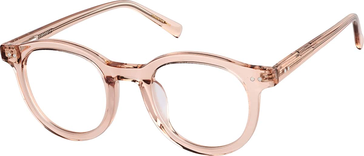 Angle view of Round Glasses 4471819 in Pink