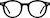 Front view of Round Glasses 4471821 in Black thumbnail