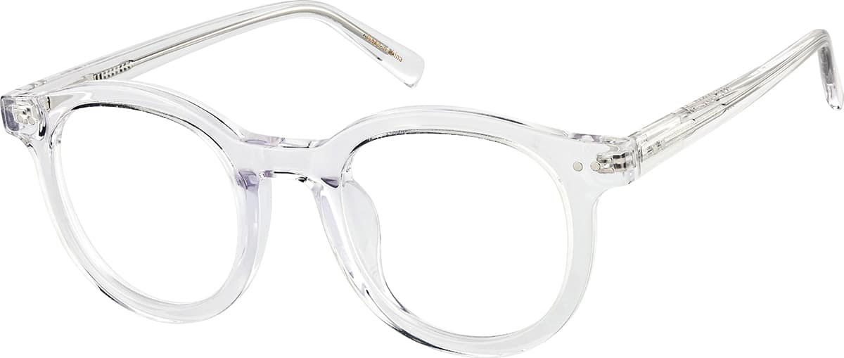 Angle view of Round Glasses 4471823 in Clear