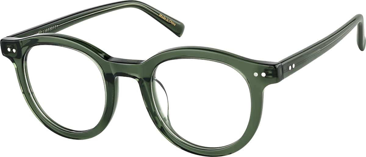 Angle view of Round Glasses 4471824 in Green