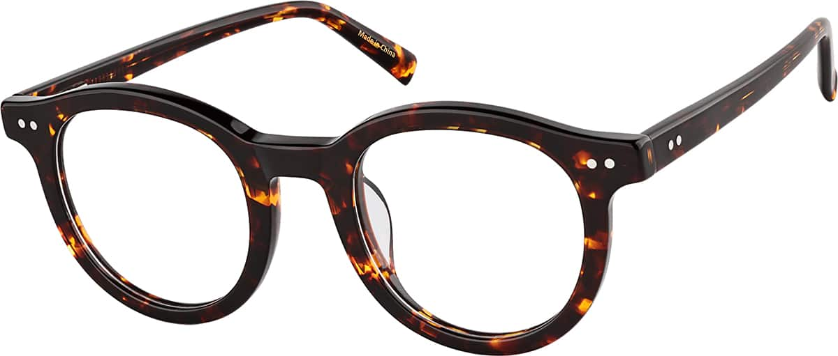 Angle view of Round Glasses 4471825 in Tortoiseshell