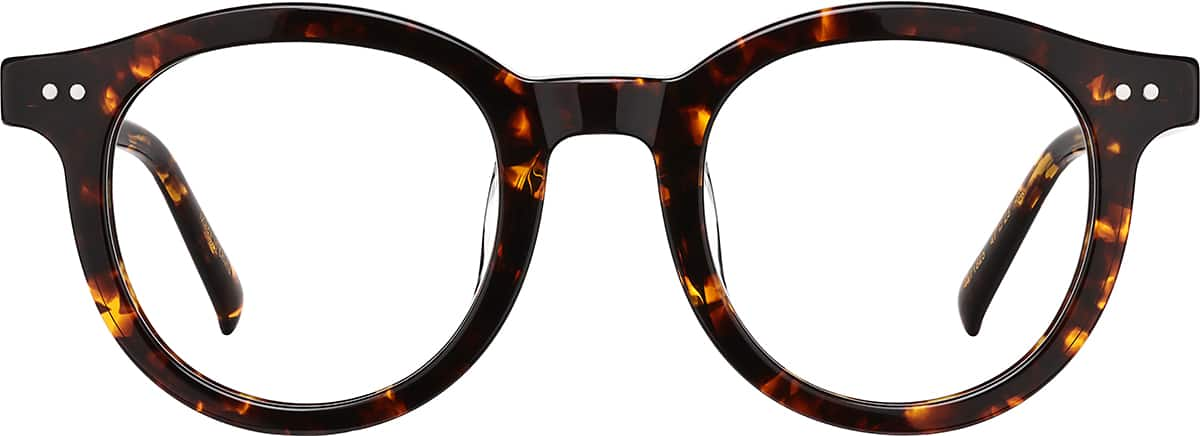 Front view of Round Glasses 4471825 in Tortoiseshell