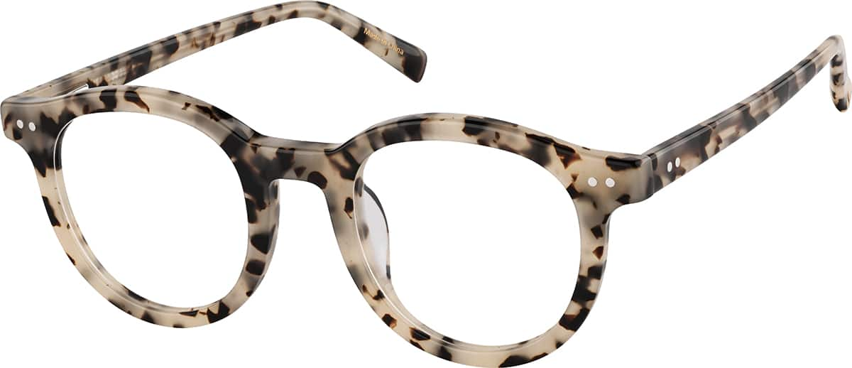 Angle view of Round Glasses 4471835 in Tortoiseshell