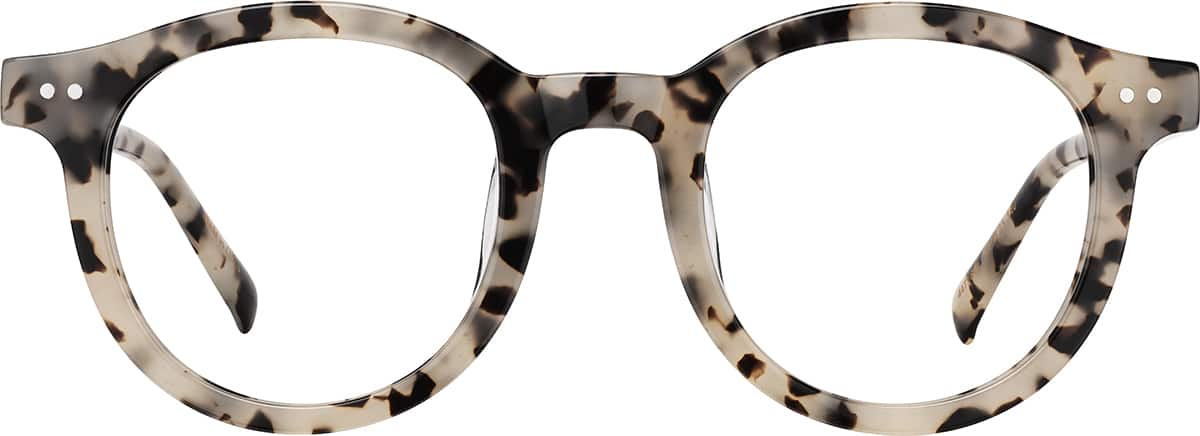 Front view of Round Glasses 4471835 in Tortoiseshell