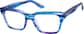 Angle view of Rectangle Glasses 4471916 in Blue thumbnail