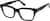 Angle view of Rectangle Glasses 4471921 in Black thumbnail