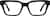 Front view of Rectangle Glasses 4471921 in Black thumbnail