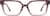 Front view of Rectangle Glasses 4472215 in Brown thumbnail