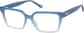 Angle view of Rectangle Glasses 4472216 in Blue thumbnail