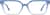 Front view of Rectangle Glasses 4472216 in Blue thumbnail