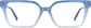 Front view of Rectangle Glasses 4472216 in Blue thumbnail