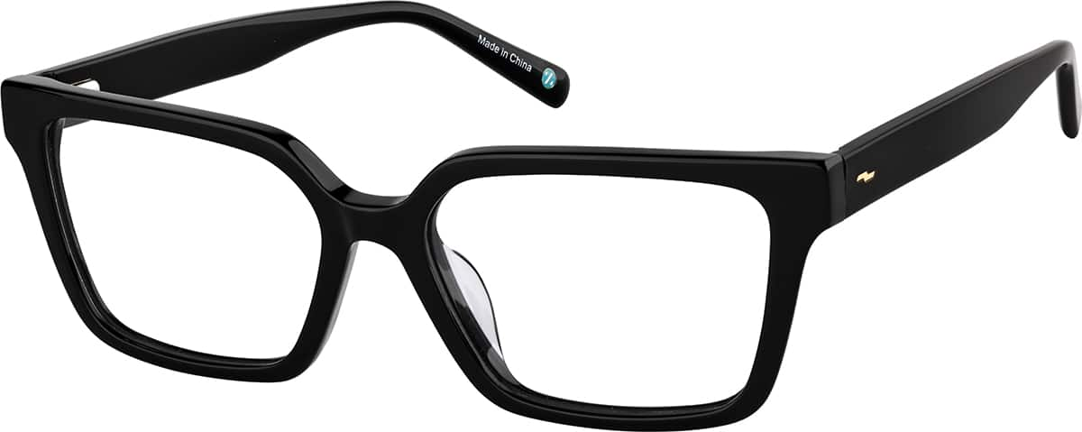 Angle view of Rectangle Glasses 4472221 in Black