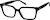 Angle view of Rectangle Glasses 4472221 in Black thumbnail