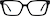 Front view of Rectangle Glasses 4472221 in Black thumbnail