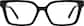 Front view of Rectangle Glasses 4472221 in Black thumbnail