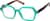 Angle view of Geometric Glasses 4472324 in Green thumbnail