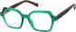 Angle view of Geometric Glasses 4472324 in Green thumbnail